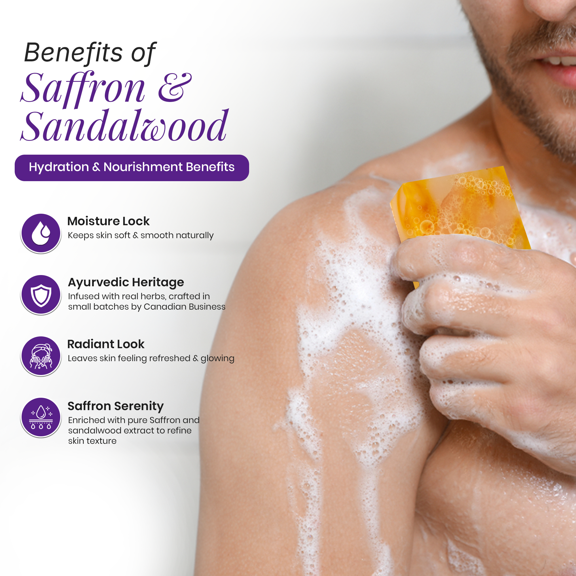 Royal Saffron & Rich Sandalwood pack of 3 bundle