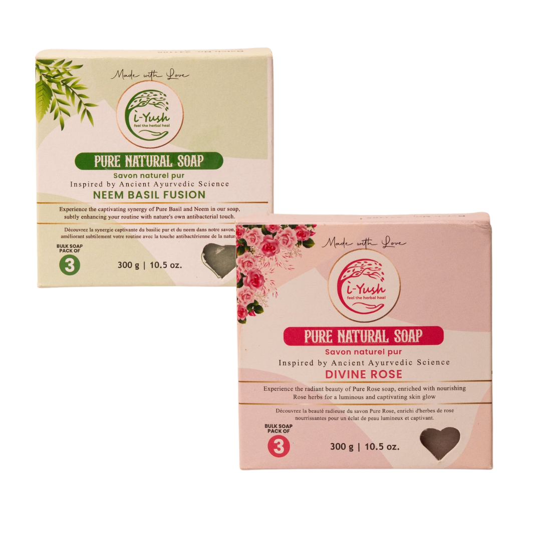 Neem Basil 3 pieces and Divine Rose 3 pieces Bundle