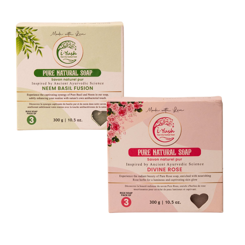 Neem Basil 3 pieces and Divine Rose 3 pieces Bundle